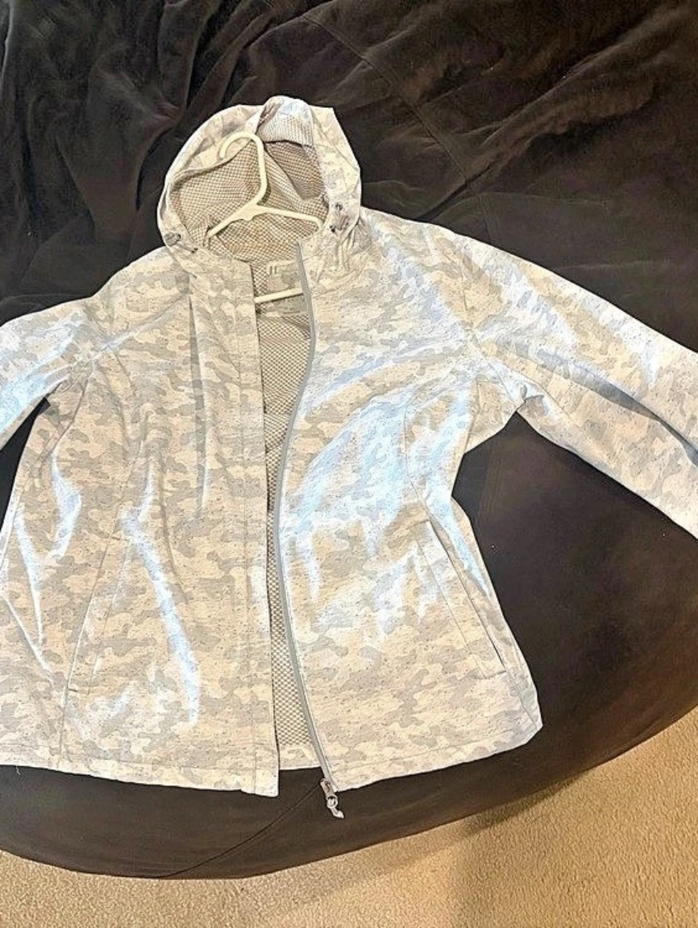 Free Country Camo Hooded Jacket Gray & White XL